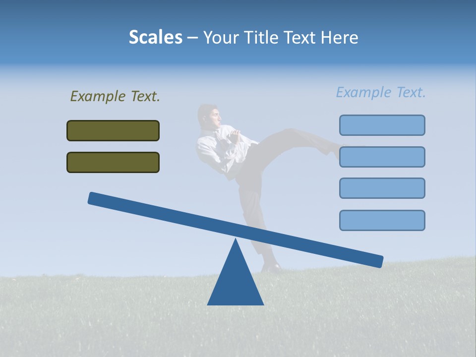 Man Ceo Kicking PowerPoint Template