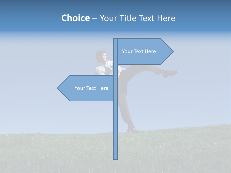 Man Ceo Kicking PowerPoint Template