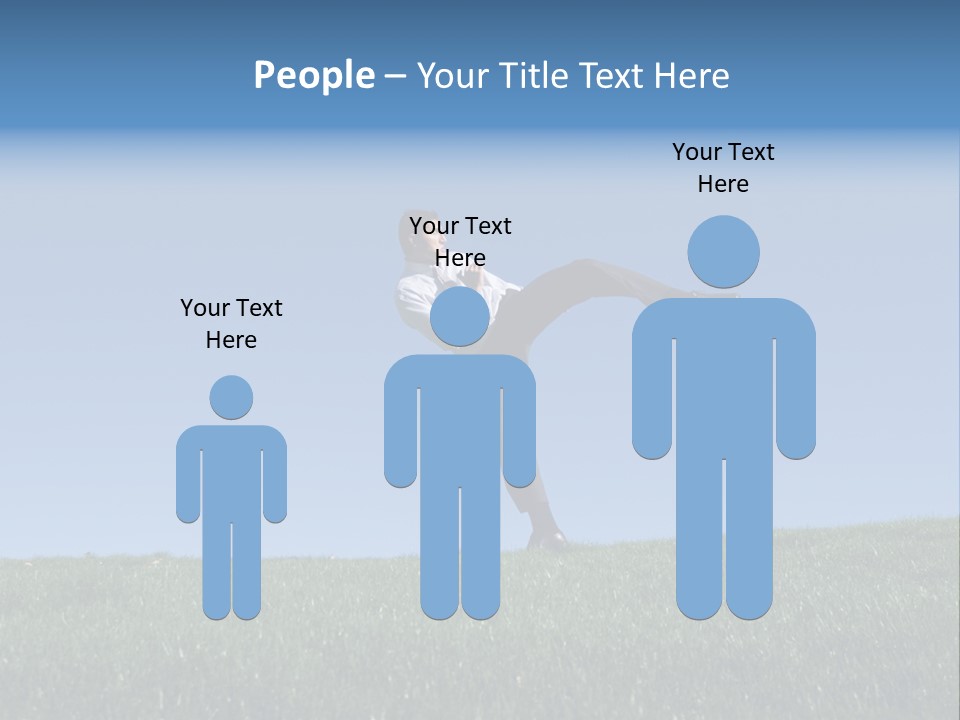 Man Ceo Kicking PowerPoint Template