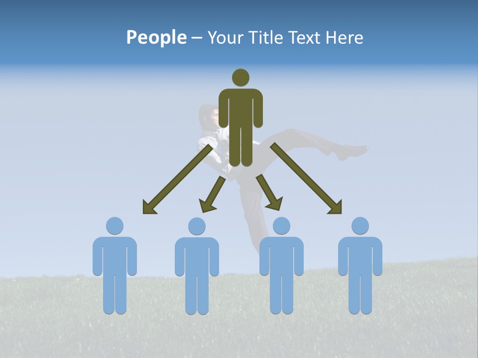 Man Ceo Kicking PowerPoint Template