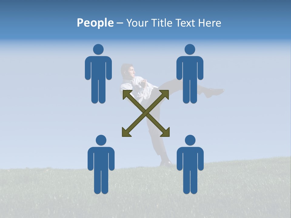 Man Ceo Kicking PowerPoint Template