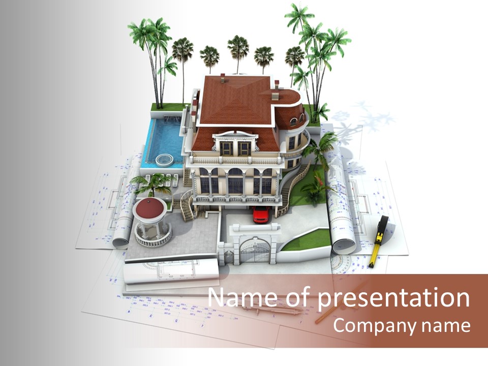 Architecture Prefabricated Outdoor PowerPoint Template