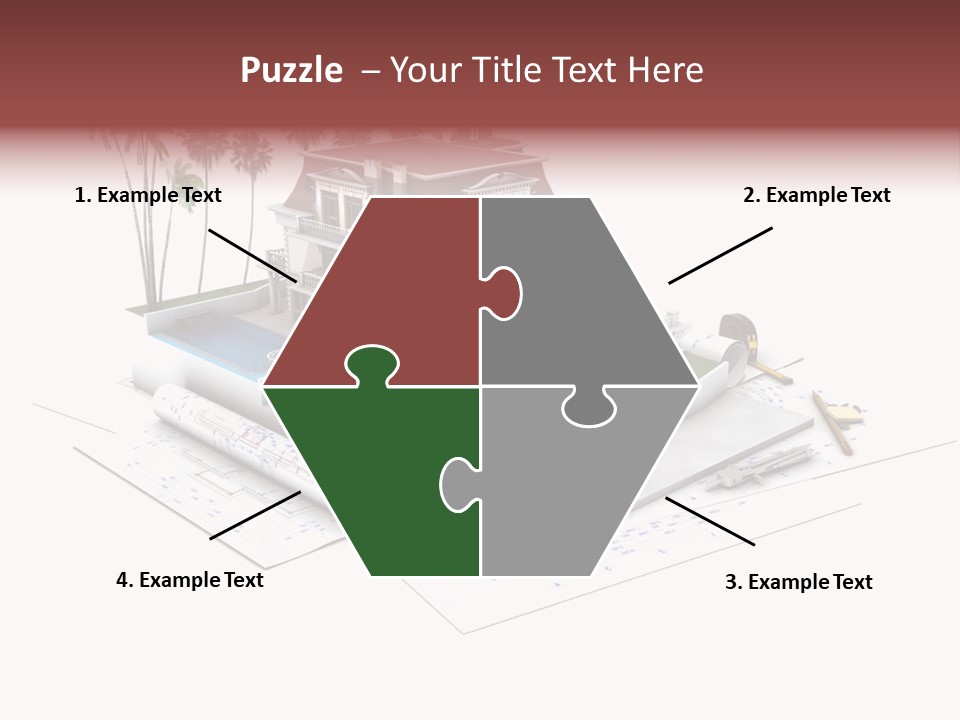 Exterior Built Mansion PowerPoint Template