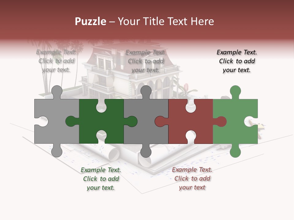 Exterior Built Mansion PowerPoint Template