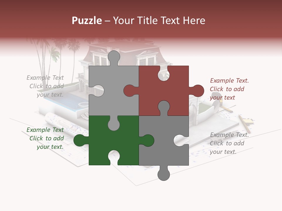 Exterior Built Mansion PowerPoint Template