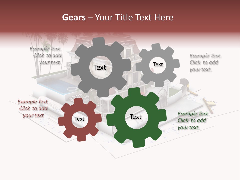 Exterior Built Mansion PowerPoint Template