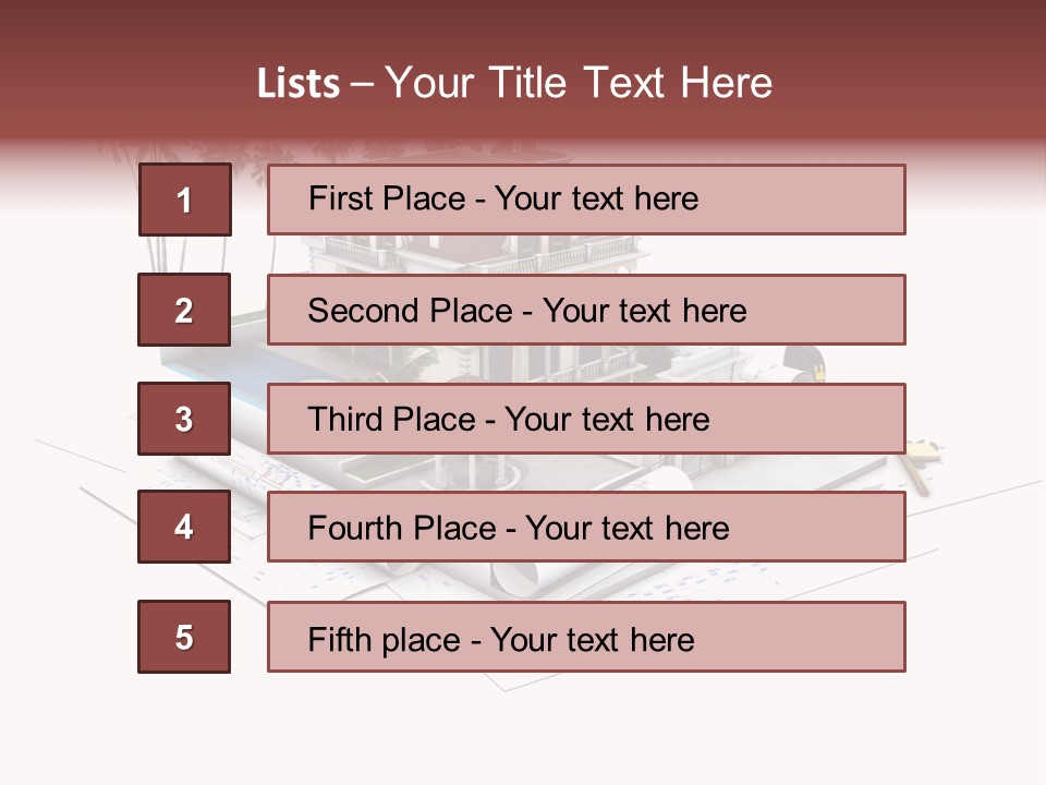 Exterior Built Mansion PowerPoint Template