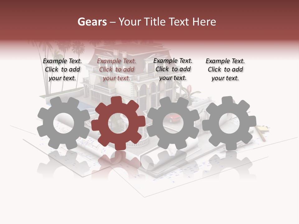 Exterior Built Mansion PowerPoint Template