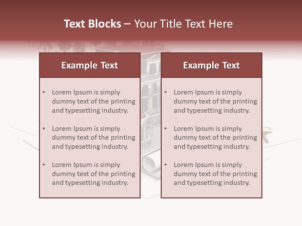 Exterior Built Mansion PowerPoint Template