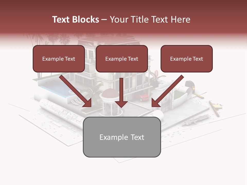 Exterior Built Mansion PowerPoint Template