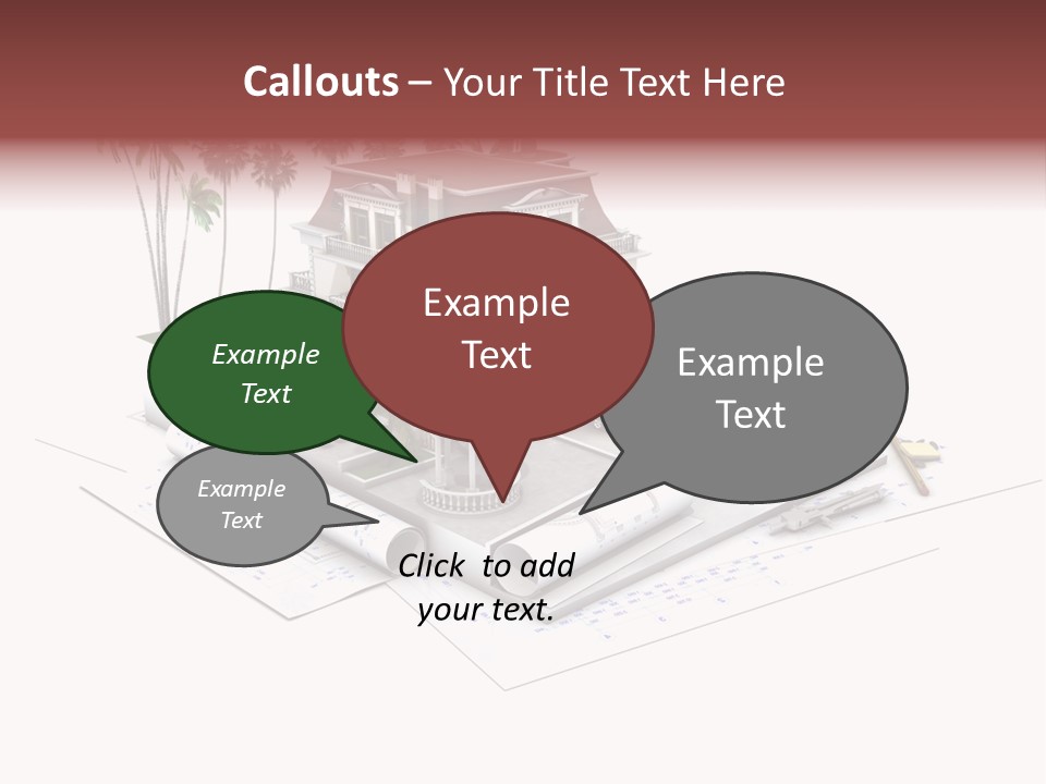 Exterior Built Mansion PowerPoint Template