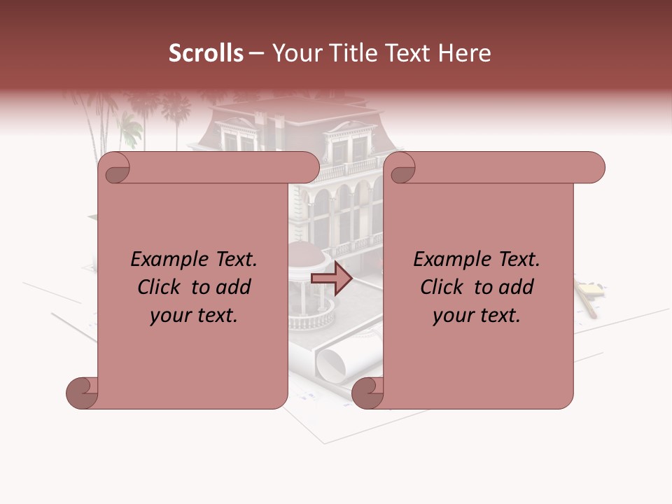 Exterior Built Mansion PowerPoint Template