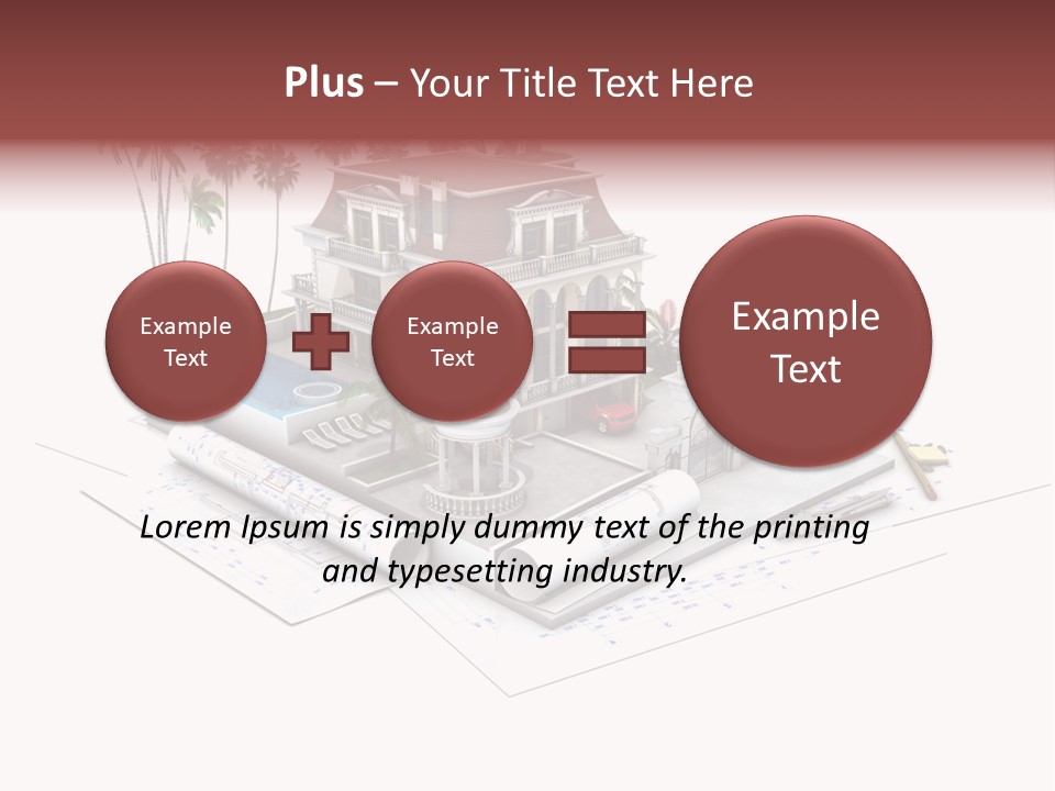 Exterior Built Mansion PowerPoint Template