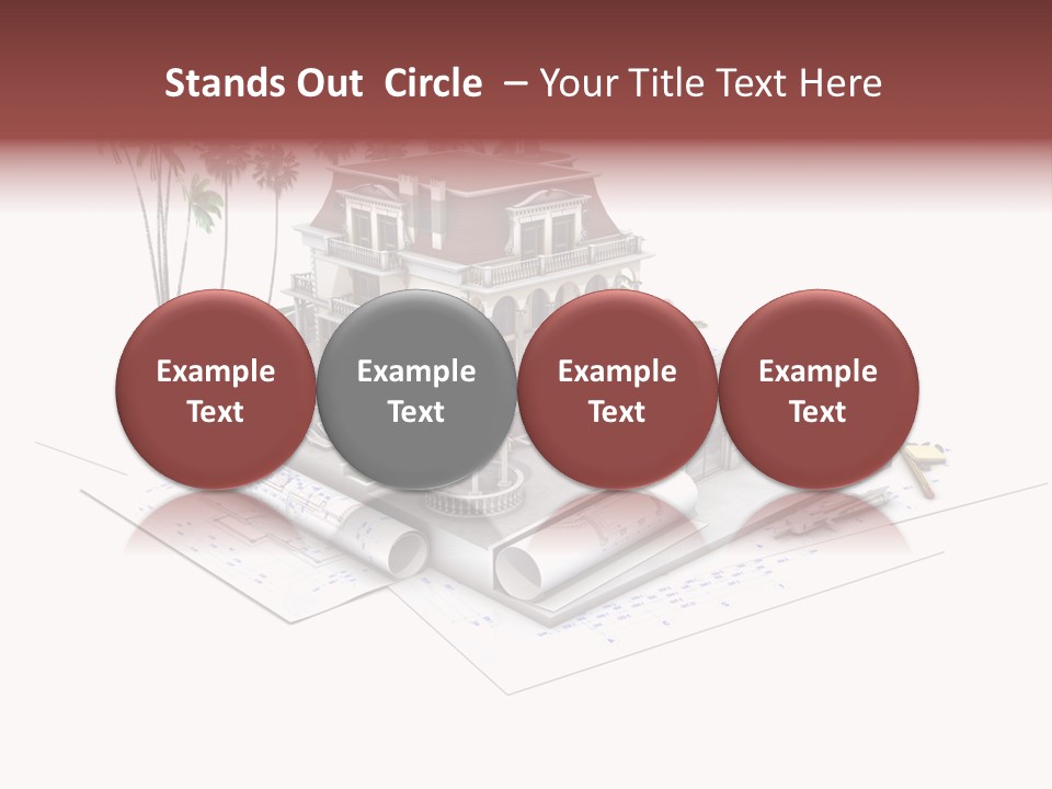 Exterior Built Mansion PowerPoint Template