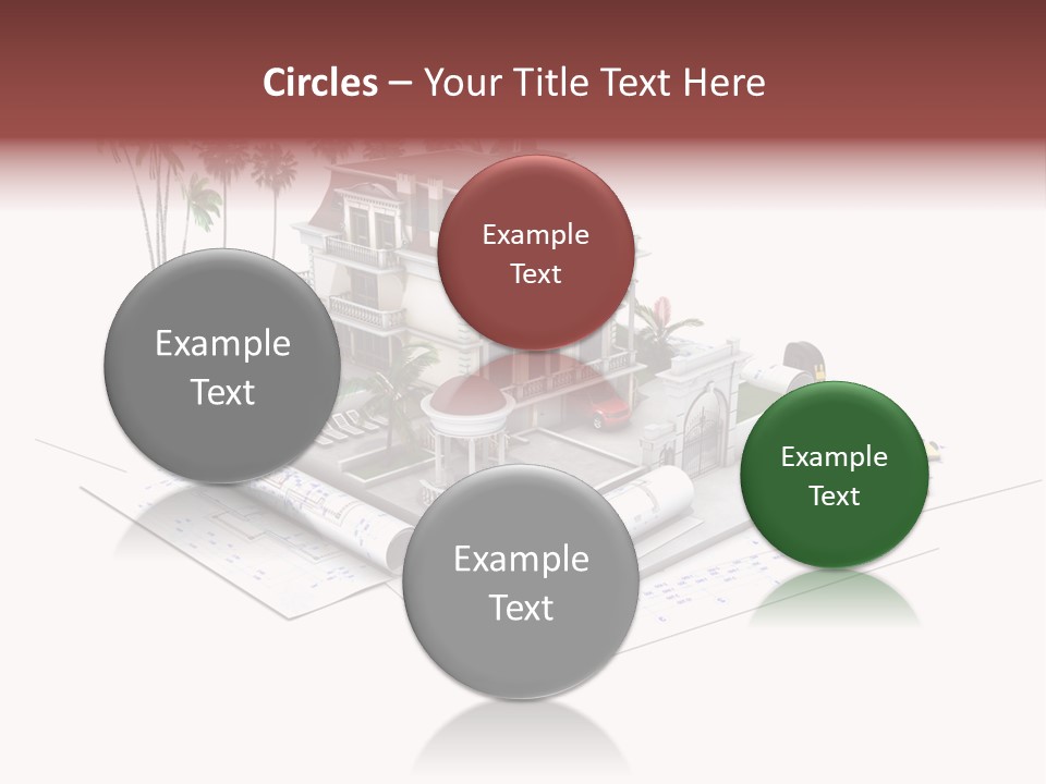 Exterior Built Mansion PowerPoint Template