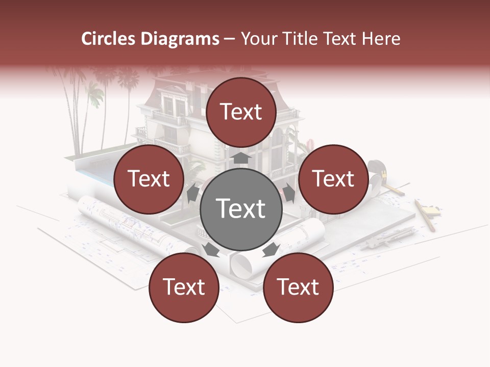 Exterior Built Mansion PowerPoint Template