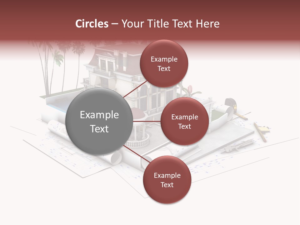 Exterior Built Mansion PowerPoint Template