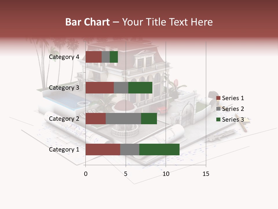 Exterior Built Mansion PowerPoint Template