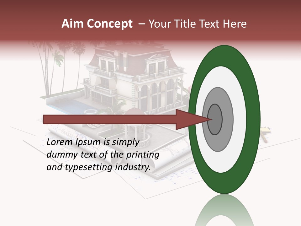 Exterior Built Mansion PowerPoint Template