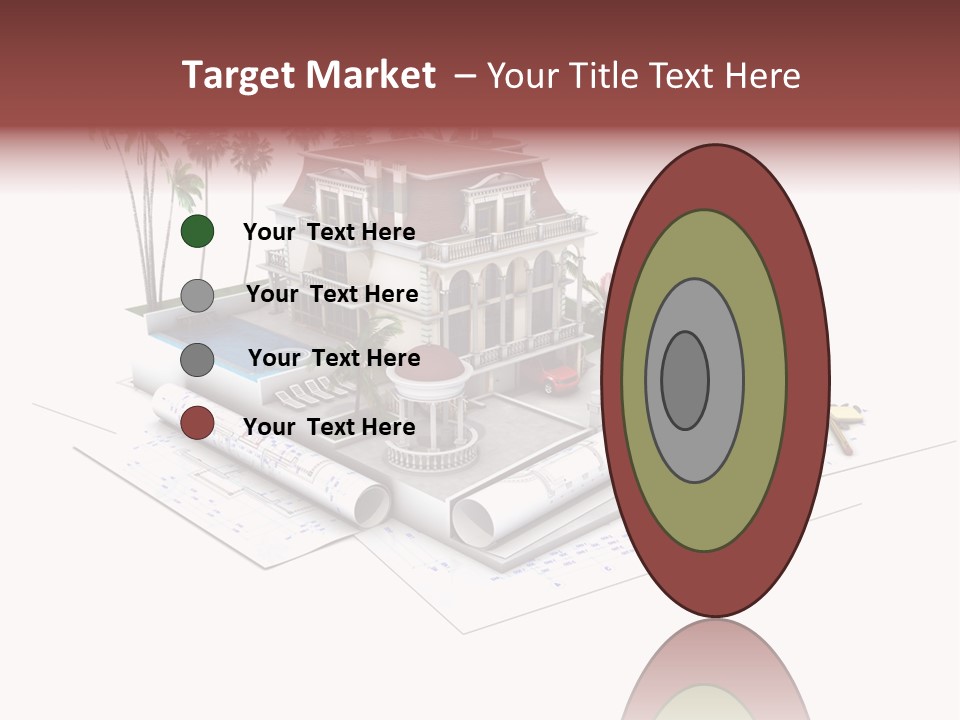 Exterior Built Mansion PowerPoint Template