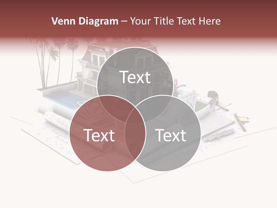 Exterior Built Mansion PowerPoint Template