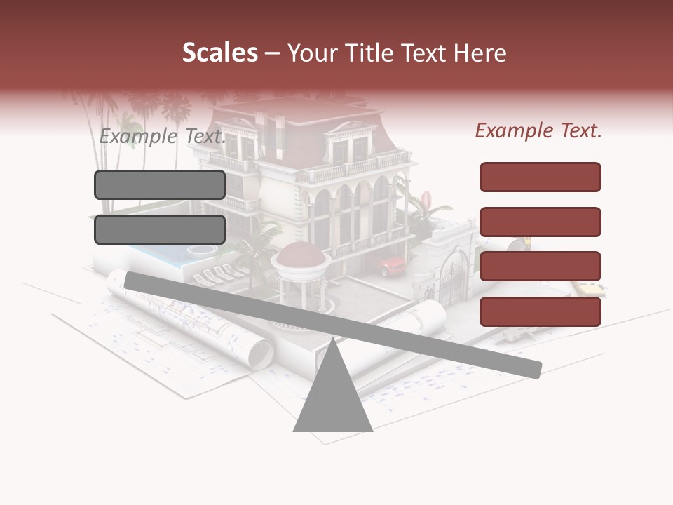 Exterior Built Mansion PowerPoint Template