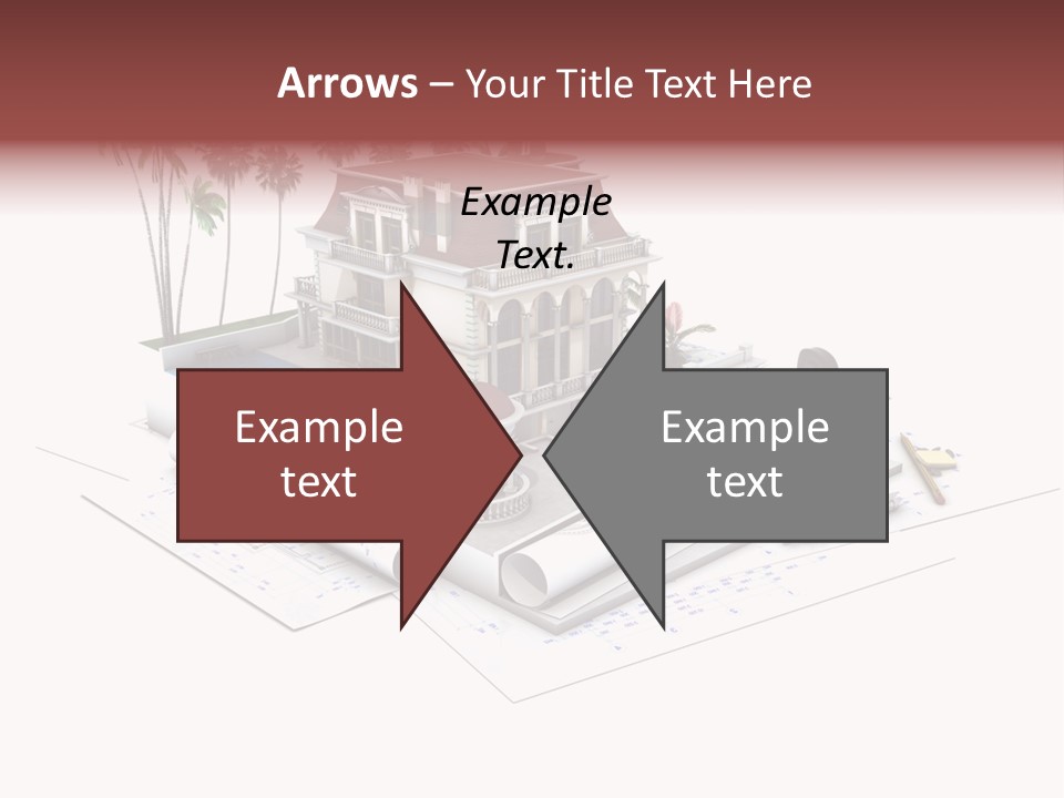 Exterior Built Mansion PowerPoint Template