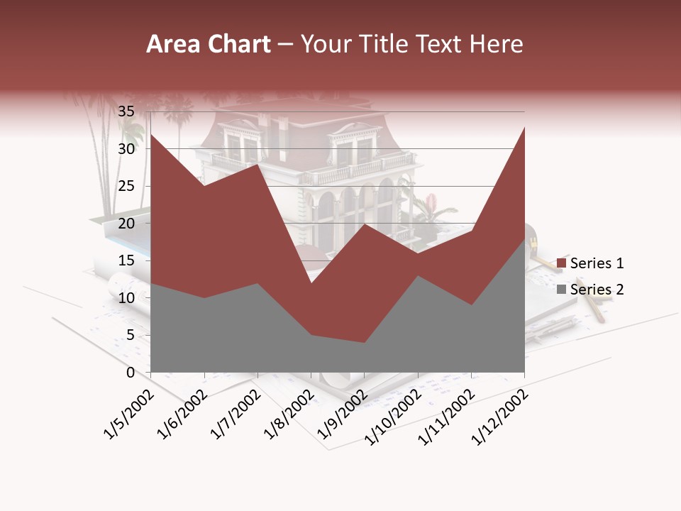 Exterior Built Mansion PowerPoint Template