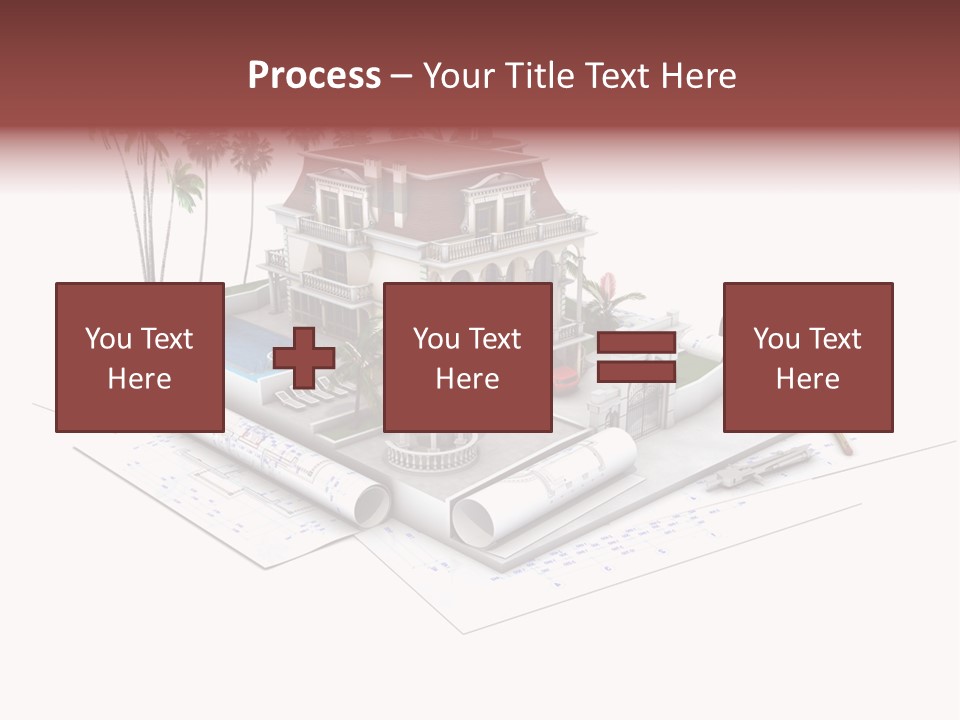 Exterior Built Mansion PowerPoint Template