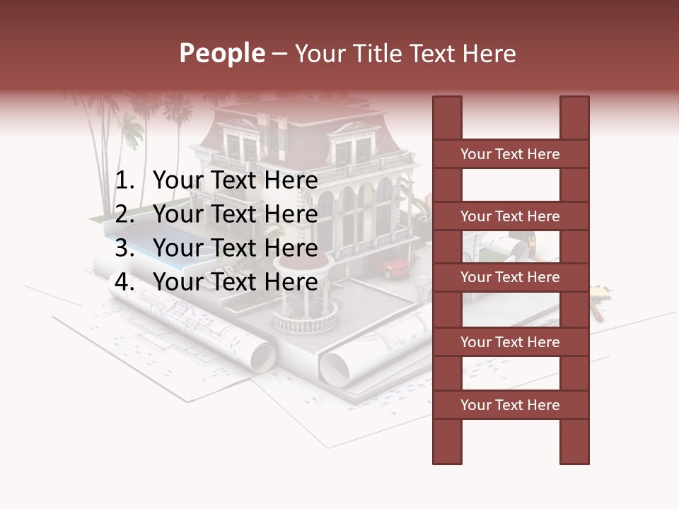 Exterior Built Mansion PowerPoint Template