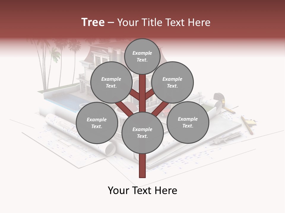 Exterior Built Mansion PowerPoint Template