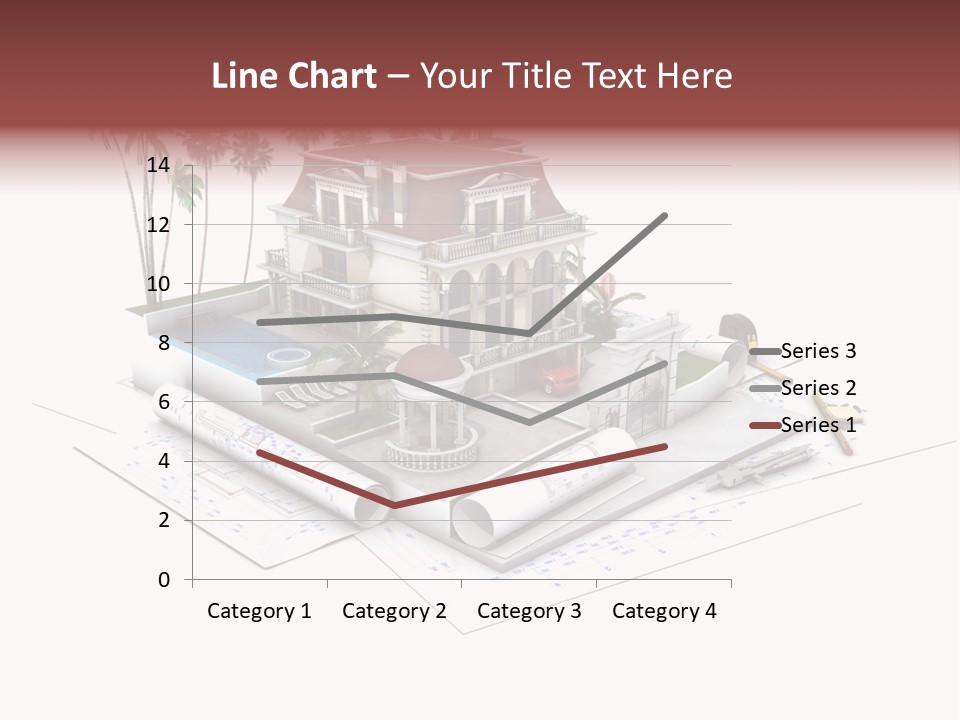Exterior Built Mansion PowerPoint Template