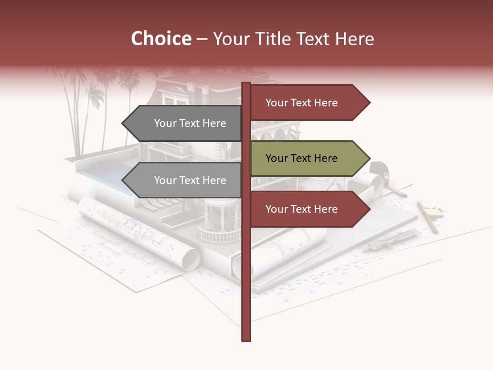Exterior Built Mansion PowerPoint Template