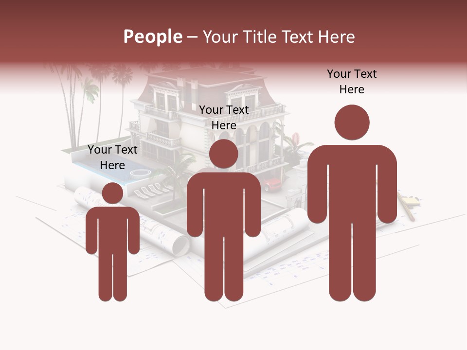 Exterior Built Mansion PowerPoint Template