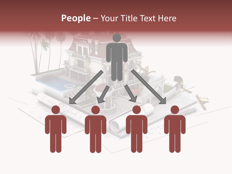 Exterior Built Mansion PowerPoint Template