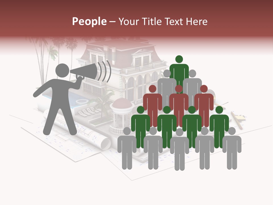 Exterior Built Mansion PowerPoint Template