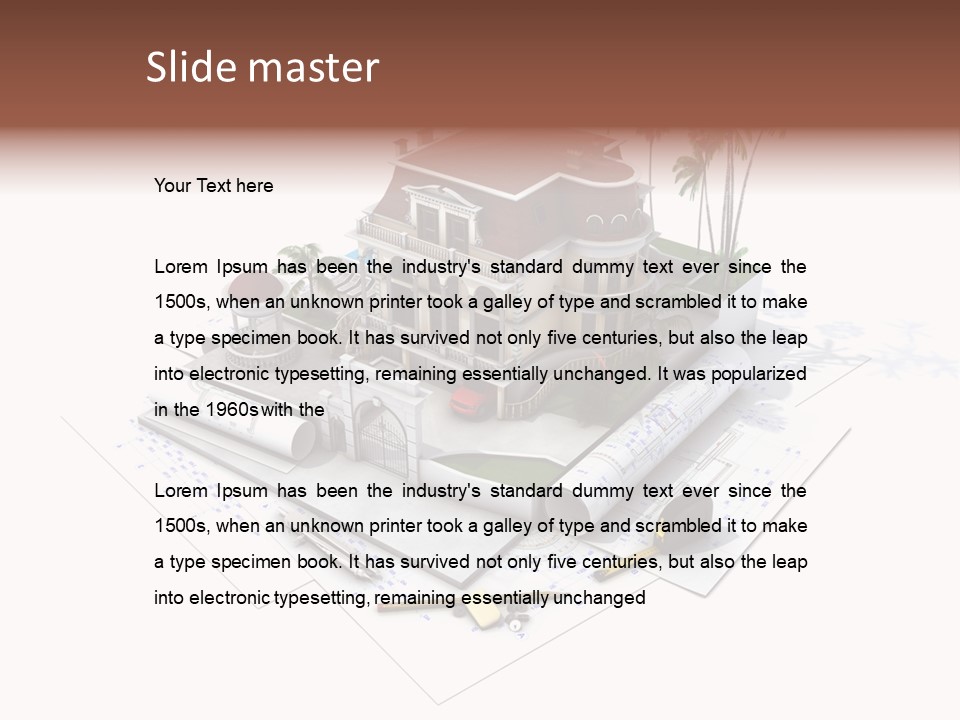 Architecture Estate Drawing PowerPoint Template