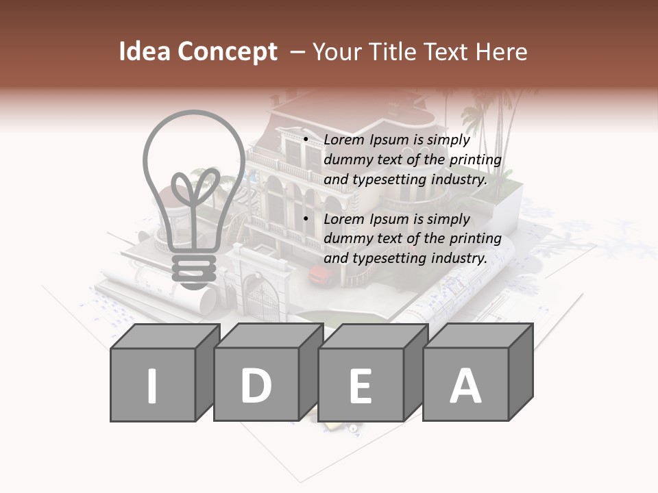 Architecture Estate Drawing PowerPoint Template