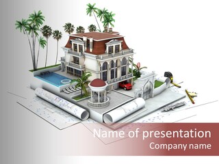 Wood Housing White PowerPoint Template