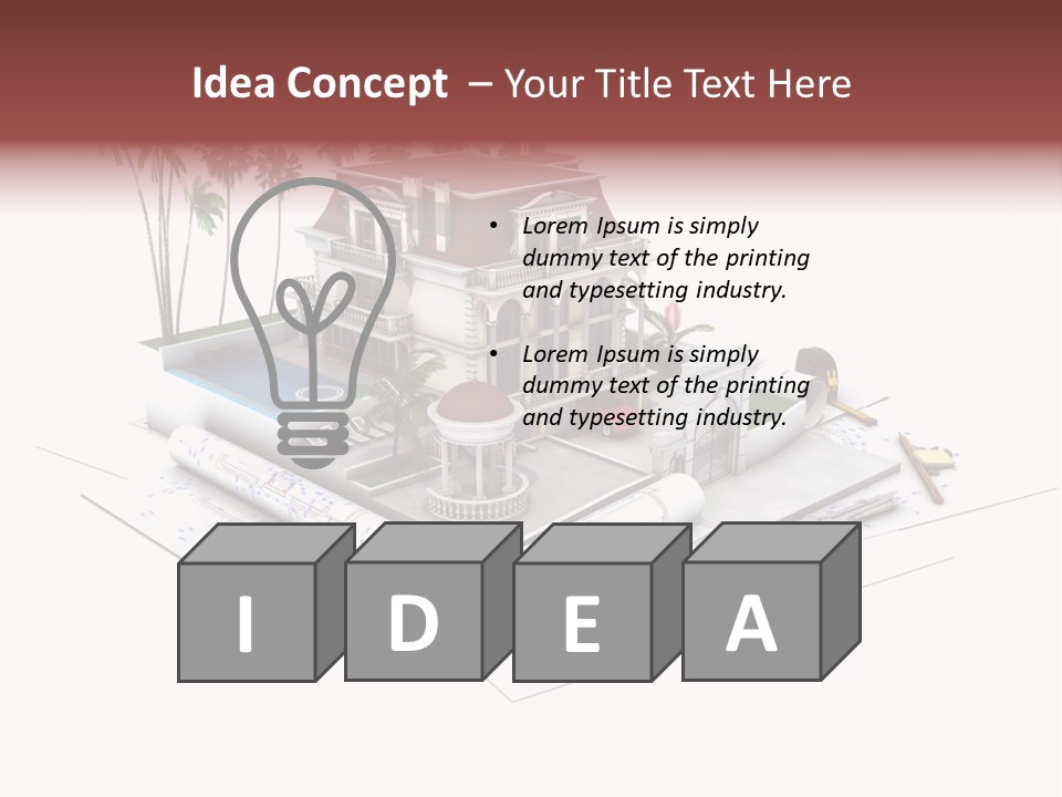 Wood Housing White PowerPoint Template