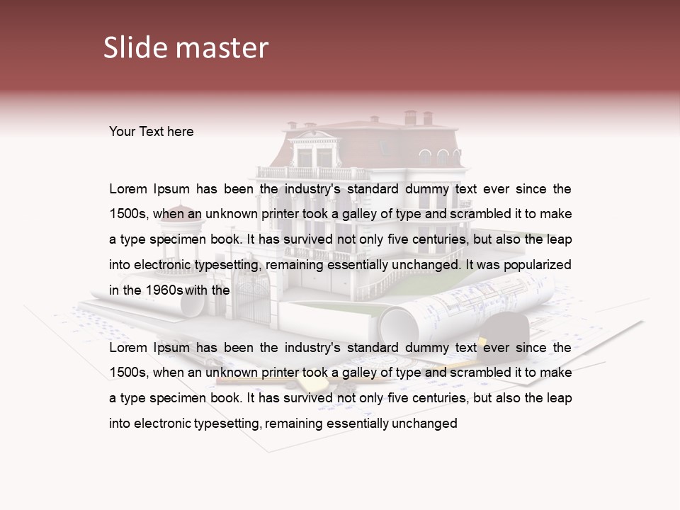 Cottage Sketch White PowerPoint Template