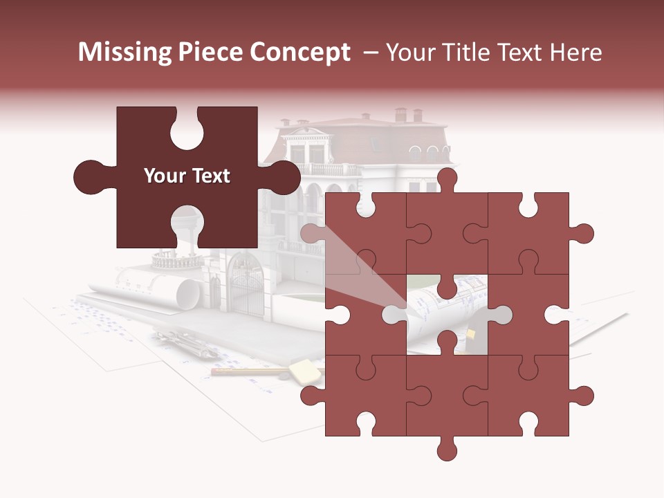 Cottage Sketch White PowerPoint Template