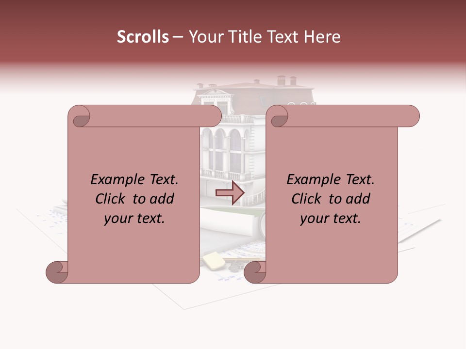 Cottage Sketch White PowerPoint Template