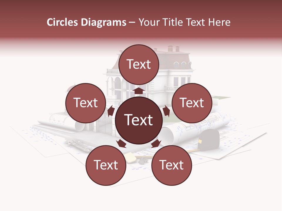 Cottage Sketch White PowerPoint Template