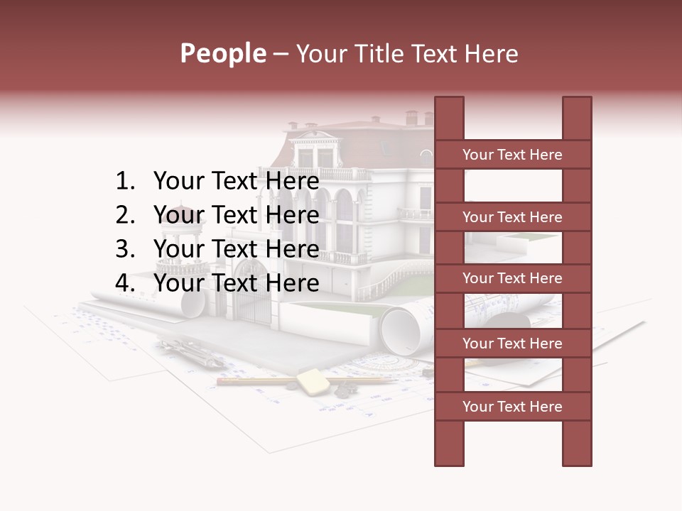 Cottage Sketch White PowerPoint Template