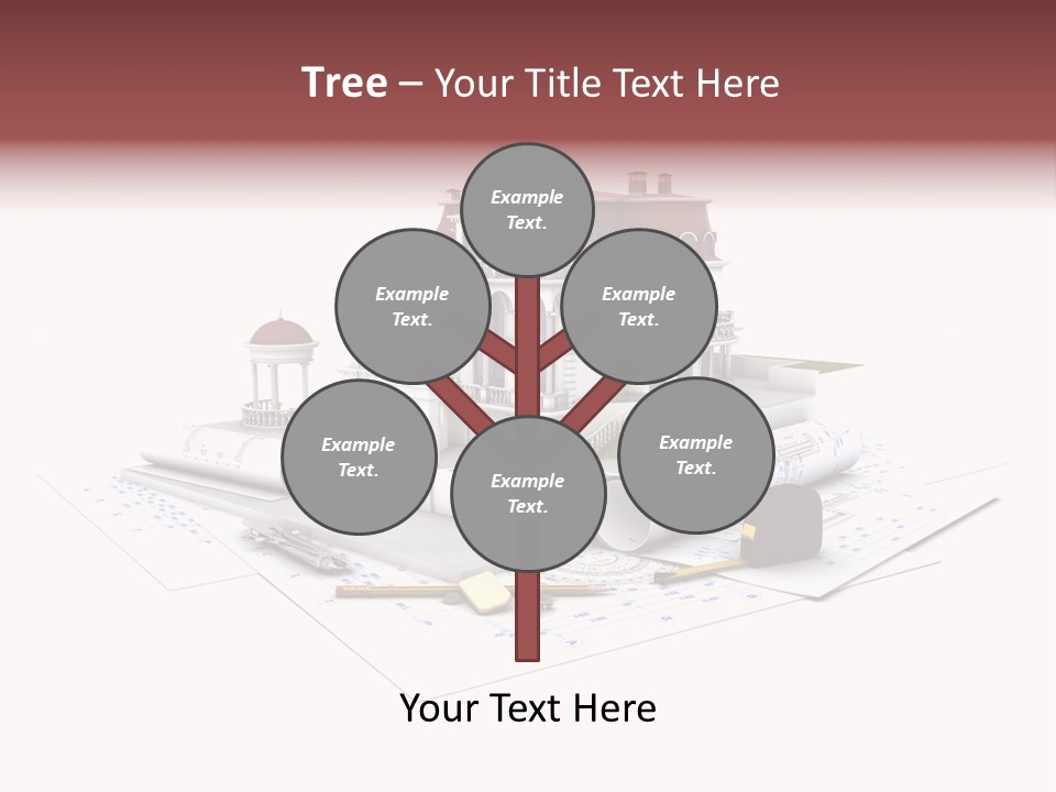 Cottage Sketch White PowerPoint Template