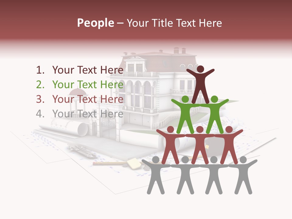 Cottage Sketch White PowerPoint Template