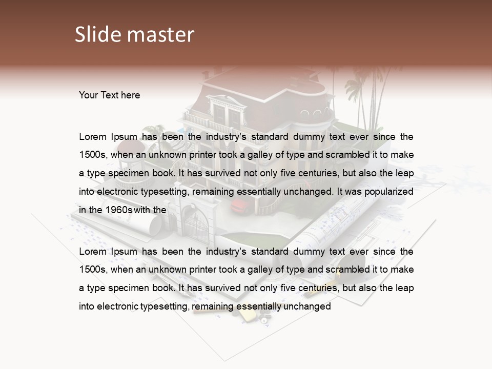 Cottage Facade Structure PowerPoint Template