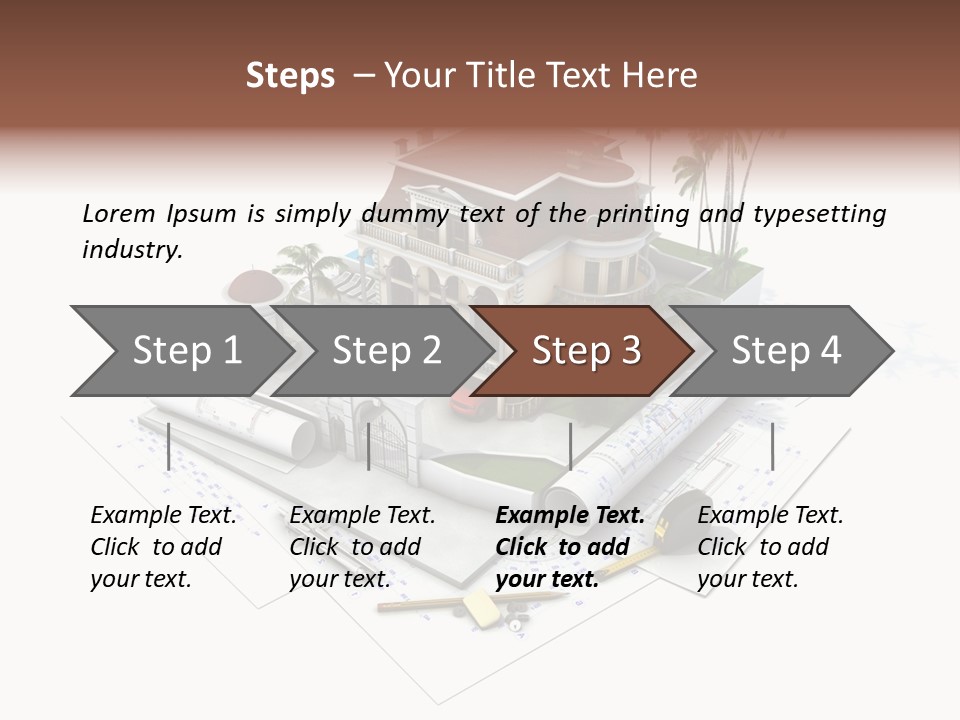 Cottage Facade Structure PowerPoint Template
