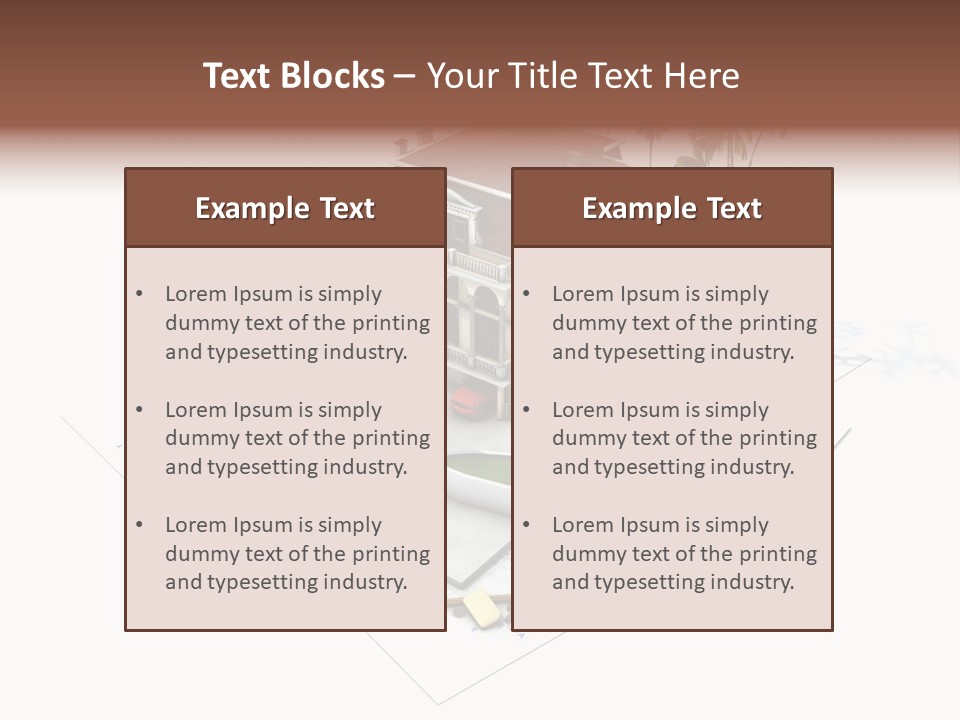 Cottage Facade Structure PowerPoint Template